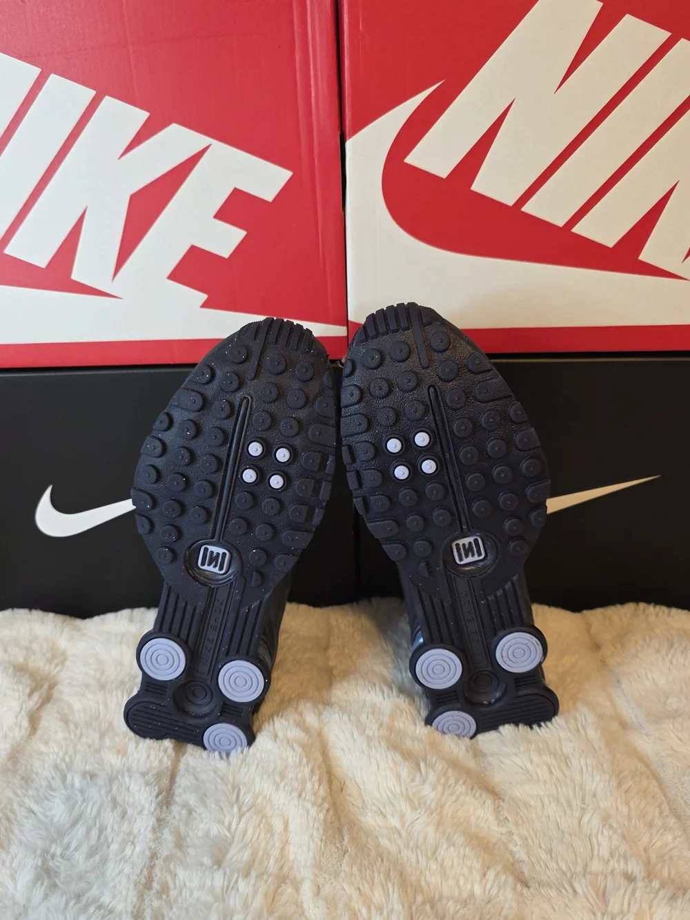 Nike Shox Running Sneakers in Black and Gray